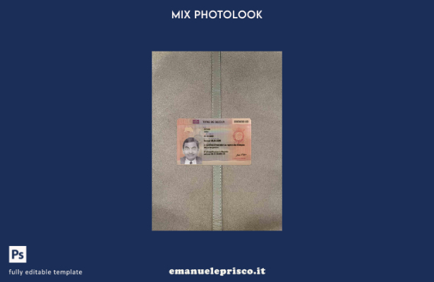 modello FRONTE photolook della carta di residenza permanente del Belgio in stile